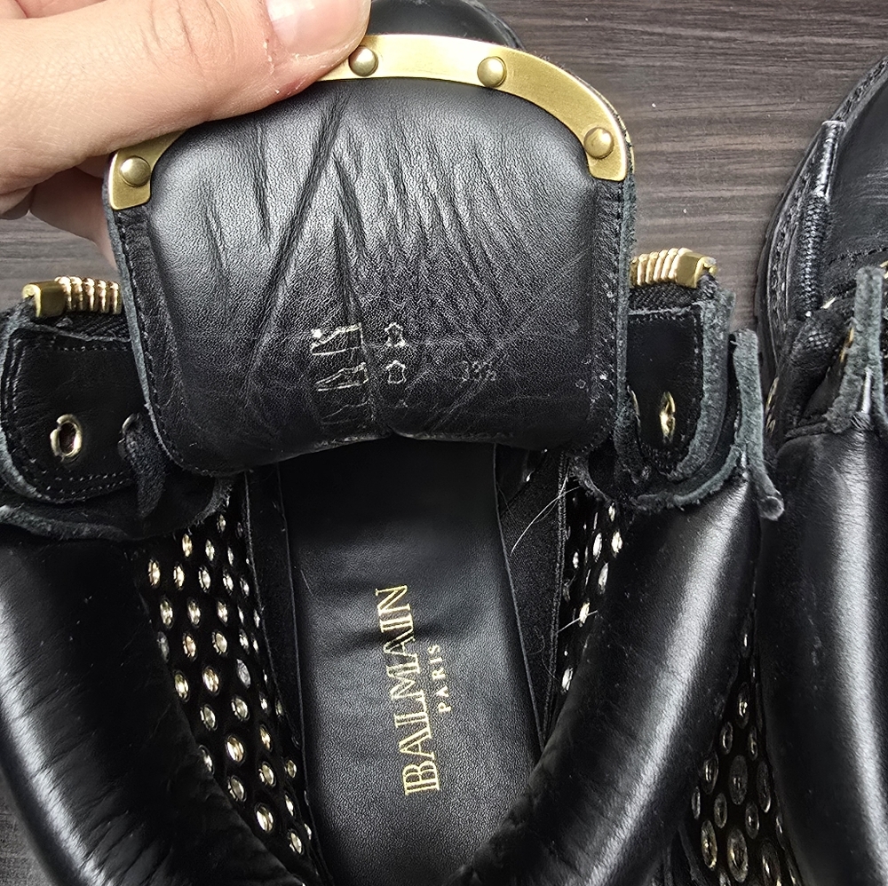 BALMAIN Black Combat Boots - Picture 4 of 6